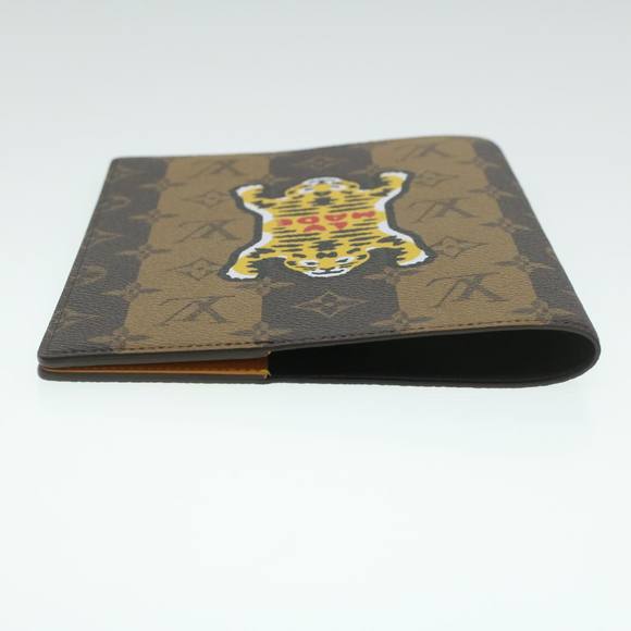 LOUIS VUITTON Stripe NIGO Quverture Carnet Cover Brown Black GI0720 Auth 38082A - Picture 4 of 16